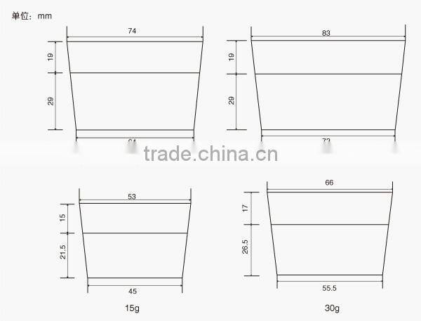 75g/50g/30g/15g frosted cosmetic jar/ round plastic cream acrylic jar / acrylic cream jar