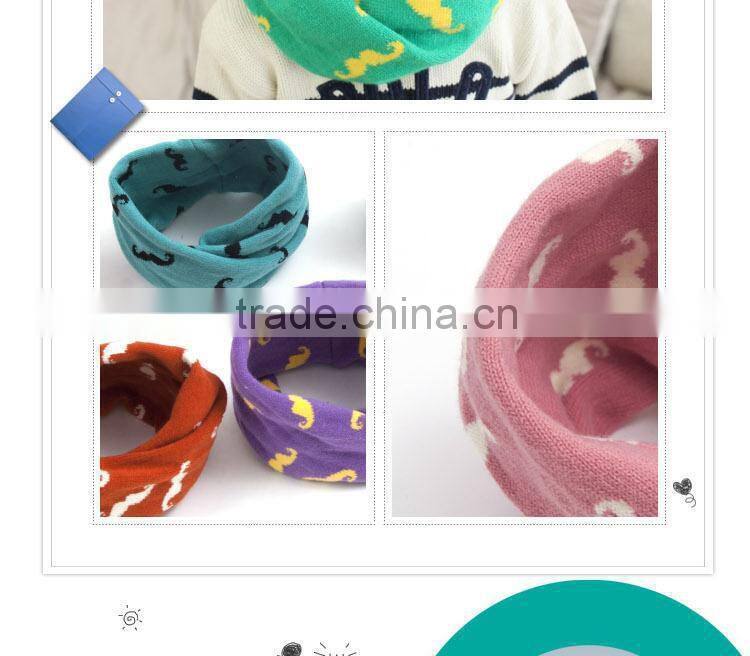 2014 Newest Cute Popular Beard Knit Circle Loop Baby Winter Scarf