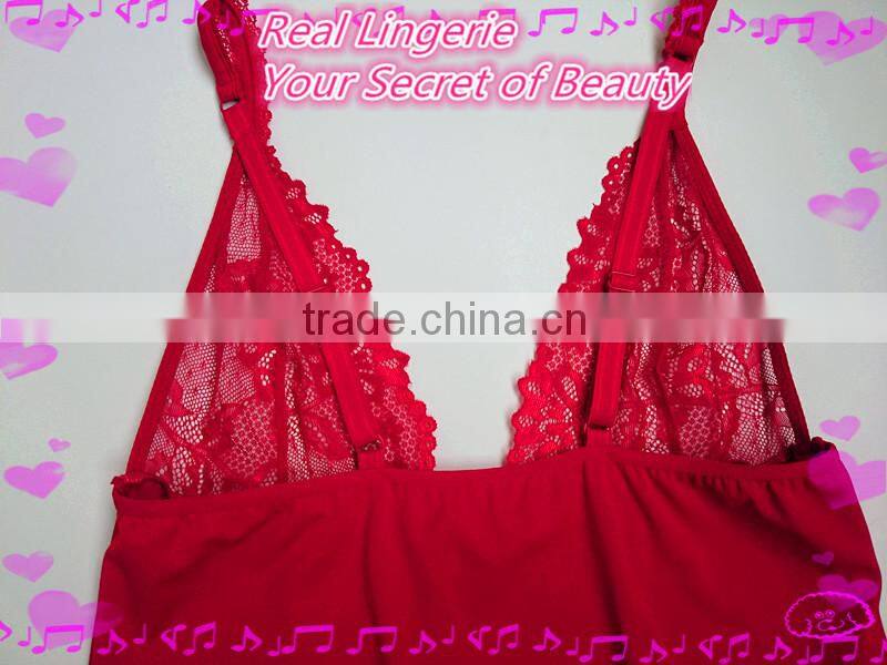 Sexy hot selling lace bra transparent lingerie, OEM service babydoll for mature women