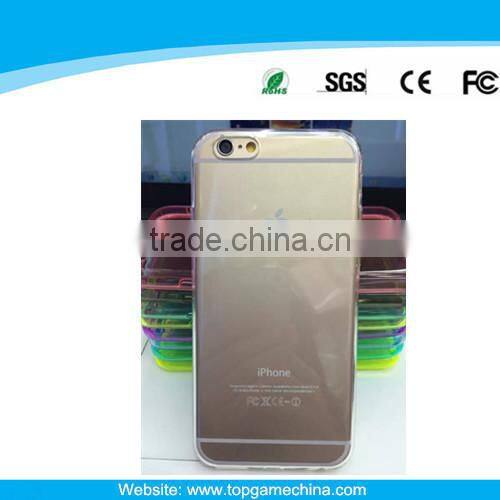 High quality transparent moblie phone case for iphone 6 tpu case