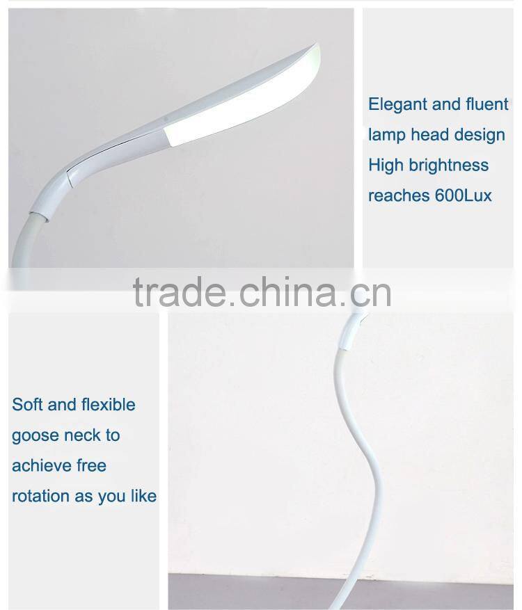 Gift JK-853C USB Power white Color LED table Light Clips reading lights with flexible tube desk bed lighting
