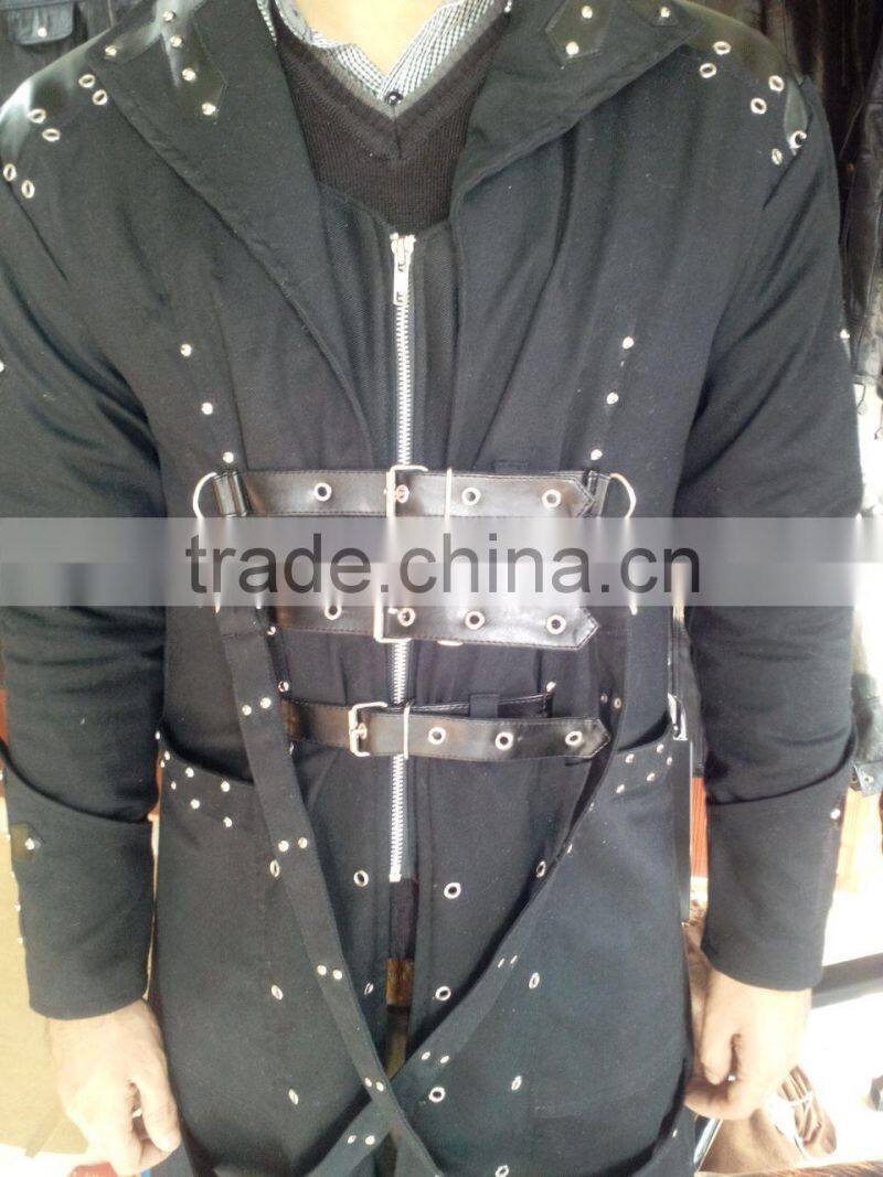 Mens Trench Coat Punk Gothic Steampunk Goth