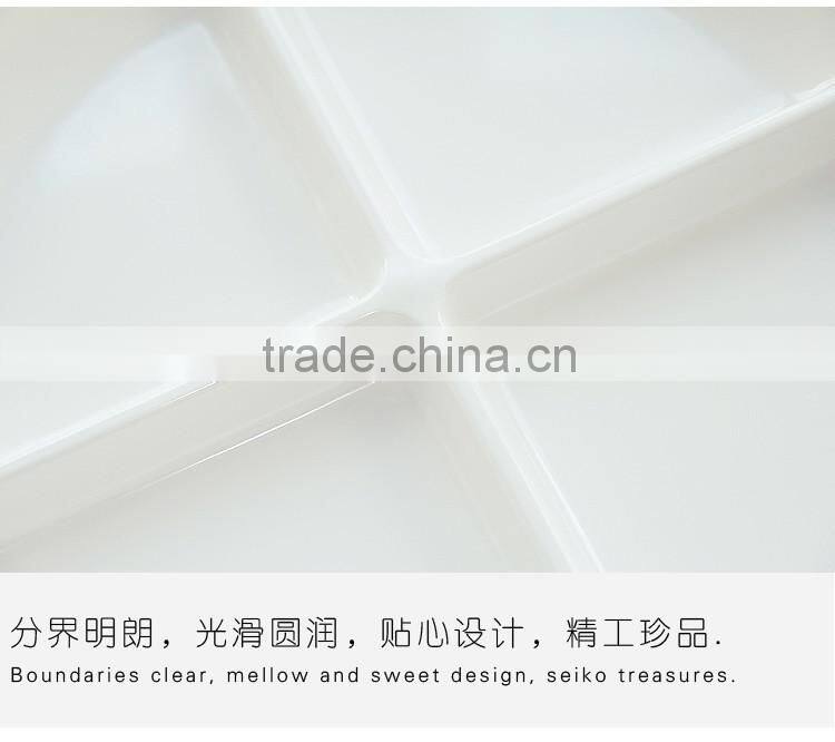 Custom print melamine compartment plate divided melamine plate