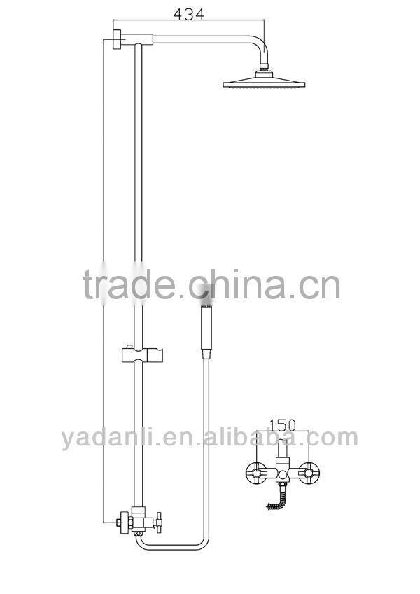 two levers shower mixer tap hot /cold water 9503