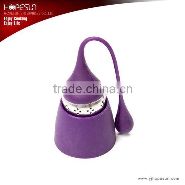 18/8 and silicone meterial purple tea infuser