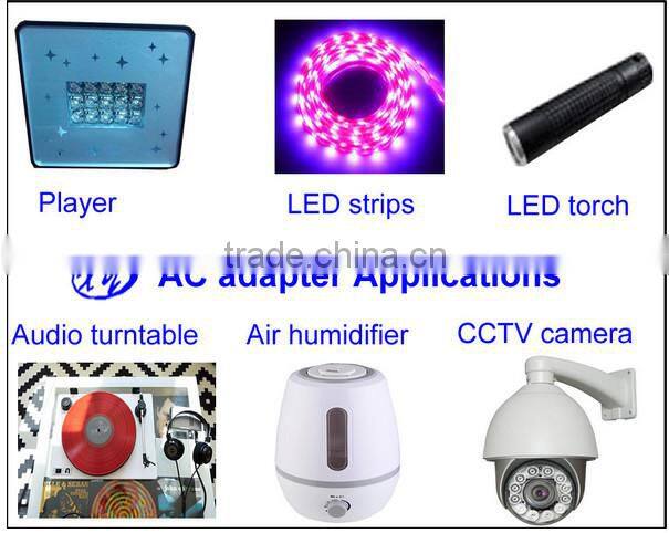 AC Adapter/power supply with interchangeable plugs UL/CE/GS/SAA/PSE/KC APPROVAL