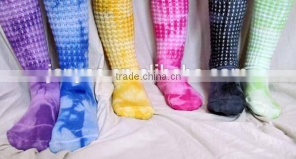 Tie dyed arch support Irish dance poodle socks