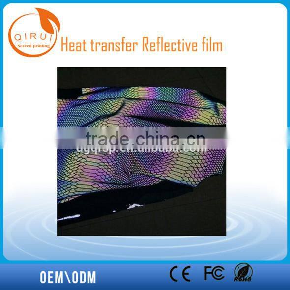 Reflective heat transfer film for garment or bags