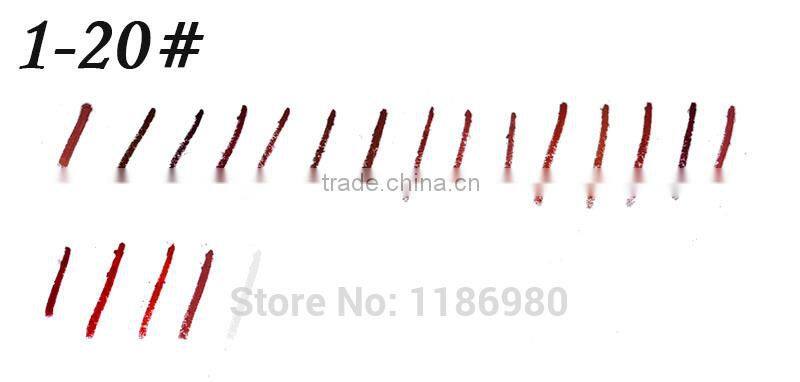 2016 Hot Sale Multicolor Waterproof Functional Lip Liner Pencil Eyebrow Eye Lip Makeup Colorful Cosmetic Lipliner Pen