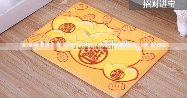 hotel modern floral pattern floor bathroom cowhide rug