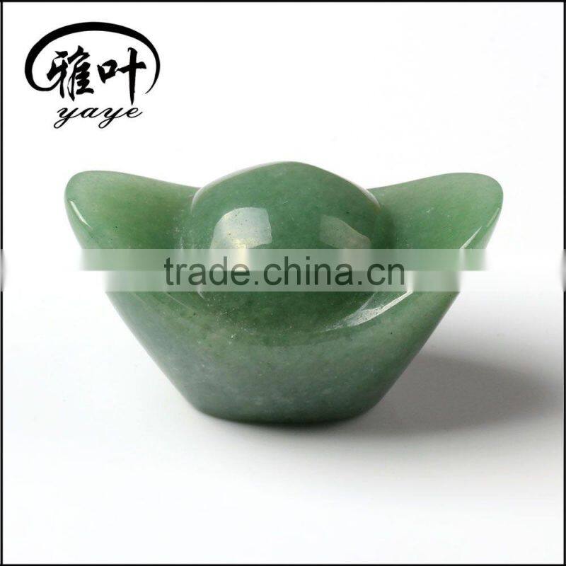 Green Aventurine Gold Ingot Semi-precious Stone Gold Ingot