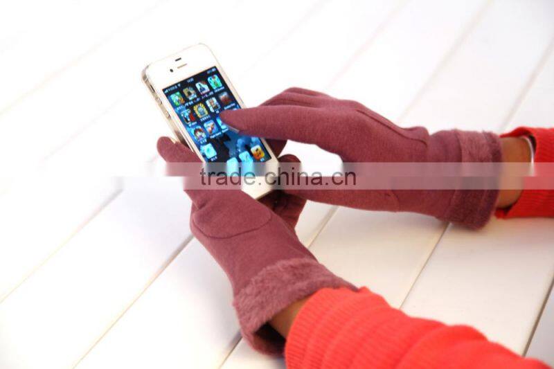 Winter warm lady IPAD IPHONE touch screen gloves