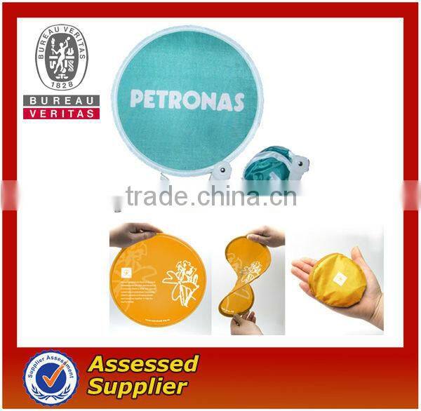 nylon foldable frisbee with a pouch