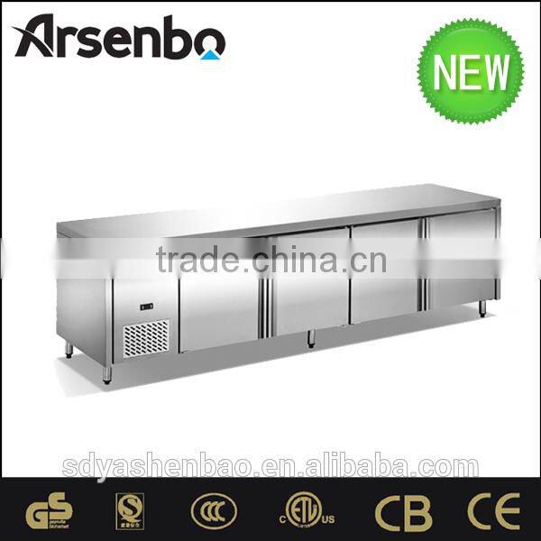 luxurious stainless steel workbench refrigerator/commercial kitchen worktable refrigerator