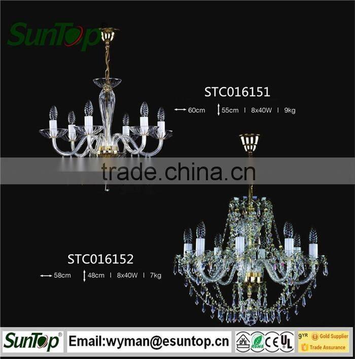 2016 contemporary big crystal chandelier with Energy Saving