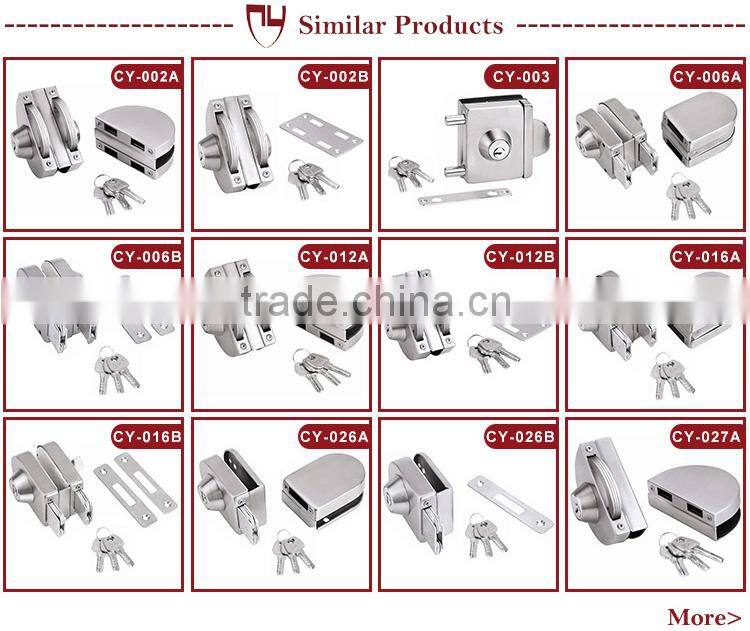 Frameless Single Side Glass Door Lock For 8 / 10 / 12mm Glass