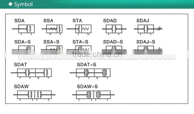 SDA Series Thin Air Cylinder Pneumatic Tool Pneumatic Cylinder Seal Kits