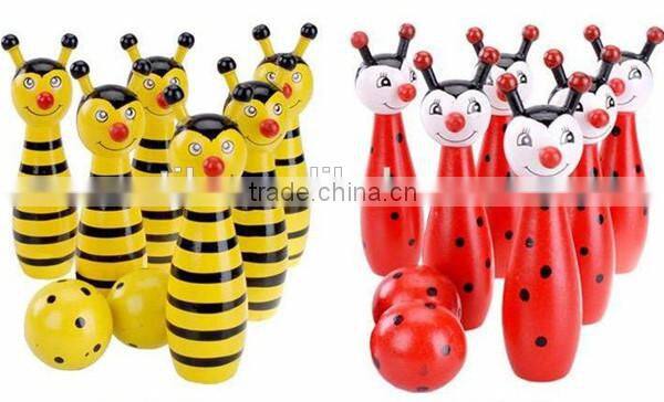 Hot product sport set wood bowling pin bowling ball