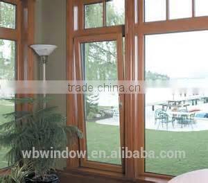 Latest design brown color PVC tilt and turn windows with grilles,PVC windows and doors