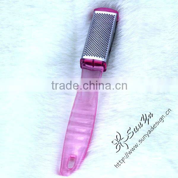 Colorful plastic handle metal foot file