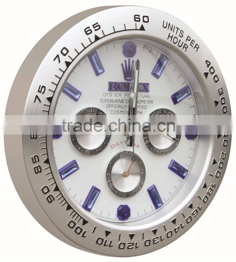 Home fahion cool metal gold decorative wall mounted jewellery clock