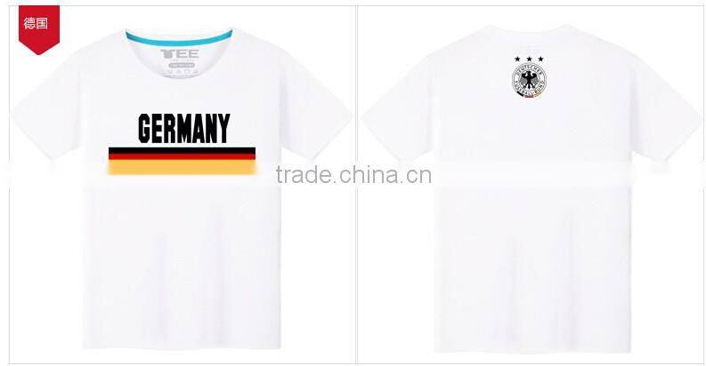 Hot sale world cup print logo high quality cotton tshirt