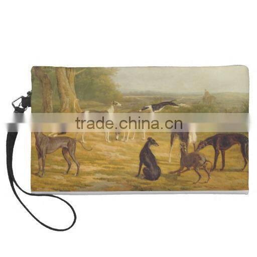 Customizable design animals digital printing wristlet clutch bags