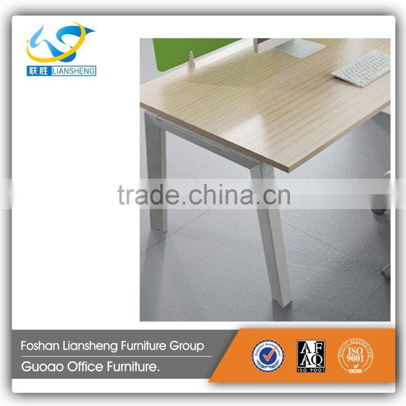 Luxury melamine panel pvc edge banding 4-seating staff work table KD-11b