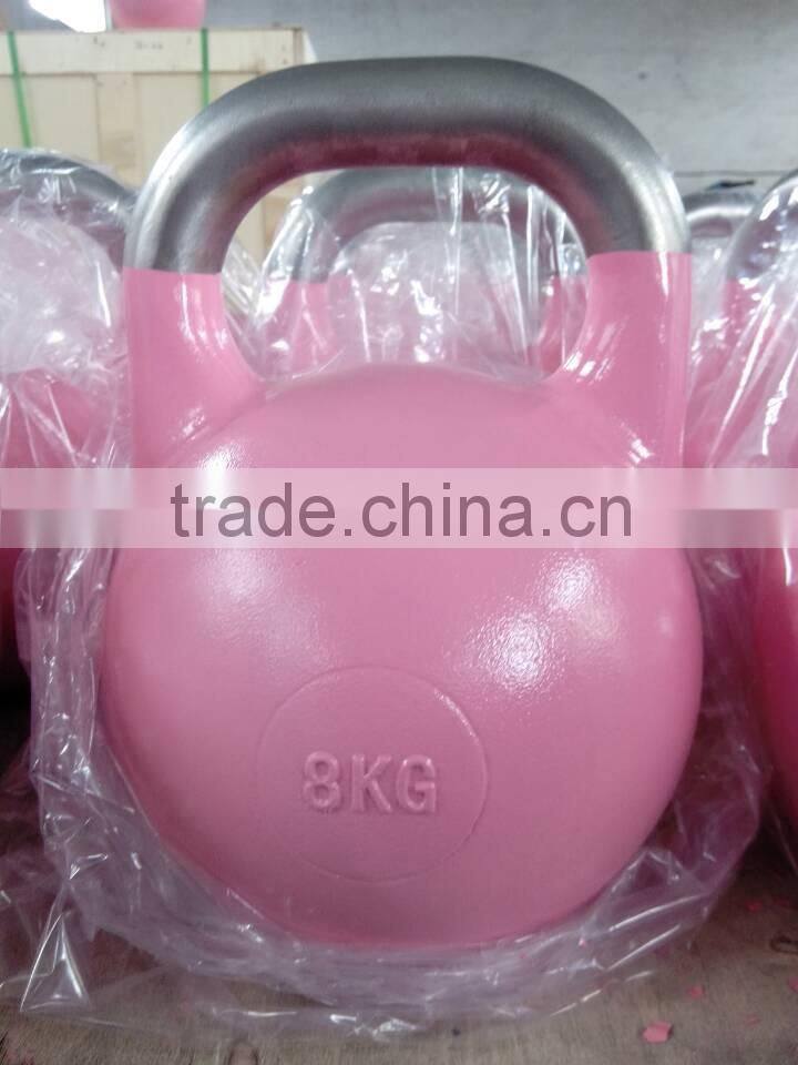 Top grade precesion casting competition kettlebell with stainless steel handle