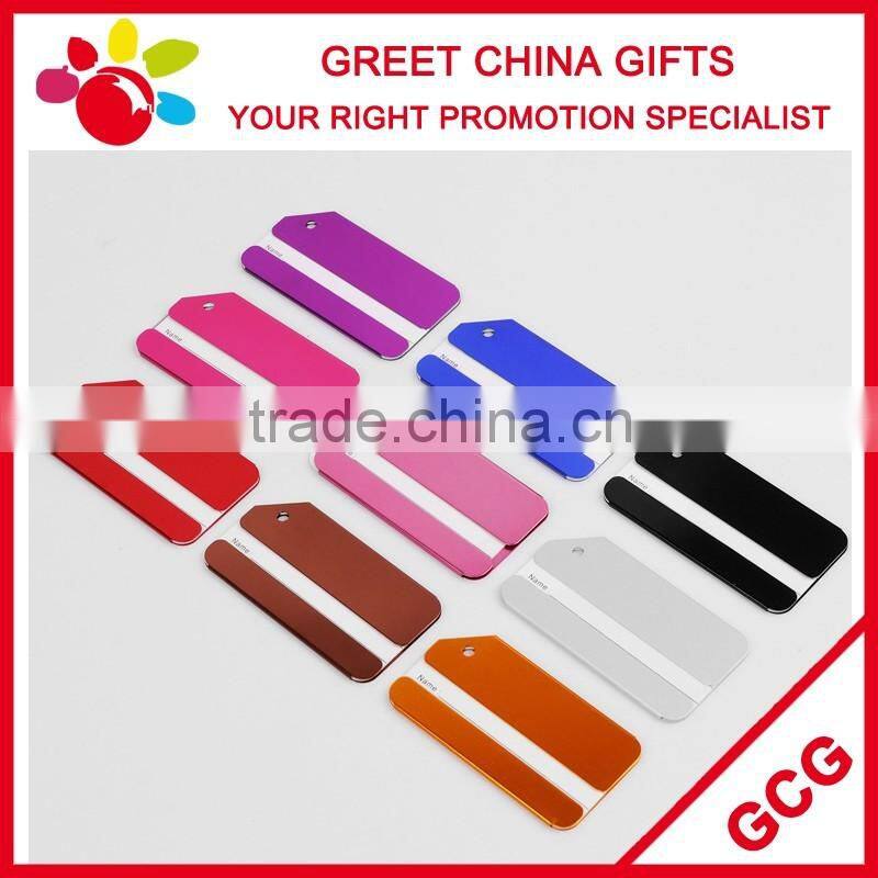 Promotional Aluminum Alloy Cheap Travel Luggage Tag Custom Logo with Replaceable Paper Name Card