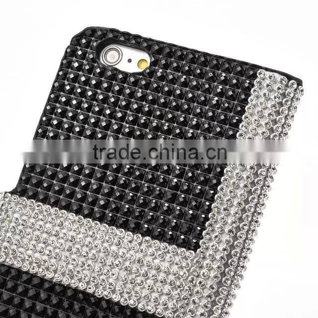 Customized Diamond Leather Flip Bling Case Cover For Samsung Galaxy J7