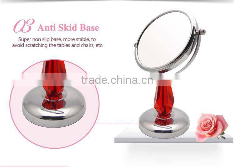 Fancy desktop decoratiive acrylic makeup mirror