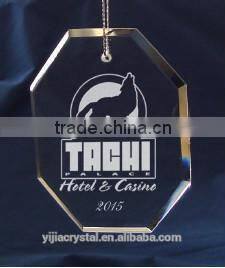 Crystal Christmas Ornament, Oval Shape Glass Ornament for Gifts