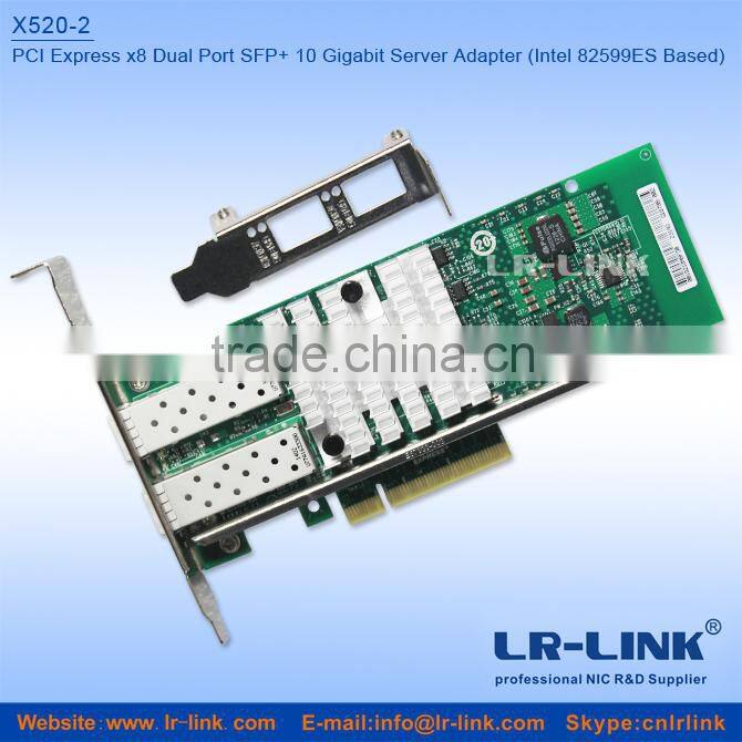 LR-LINK LREC6802BF-2SFP+ PCIe x8 Dual Port SFP+ Optical 10G Network Card Compatible Intel X520