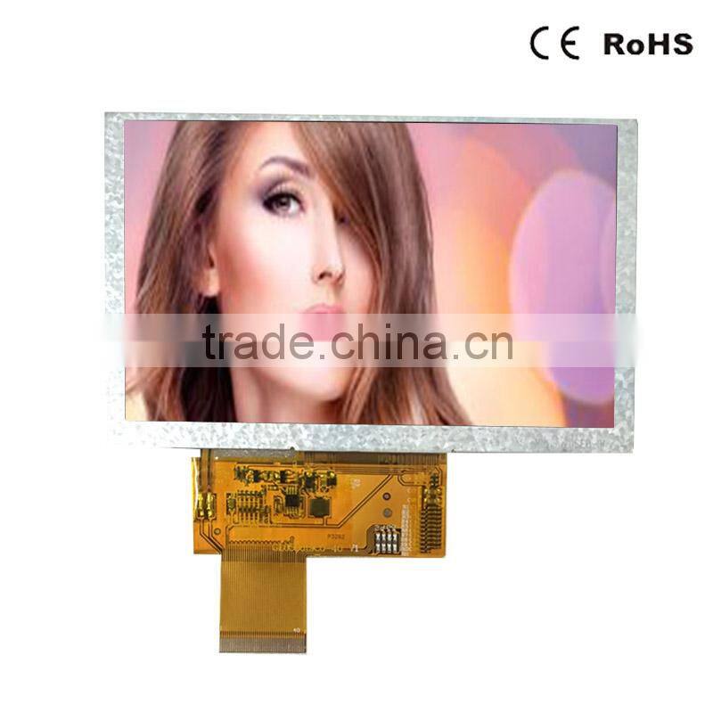 SAEF lcd panel 800x480 dots TFT display high brightness 5.0 inch screen with RGB interface 40 pins
