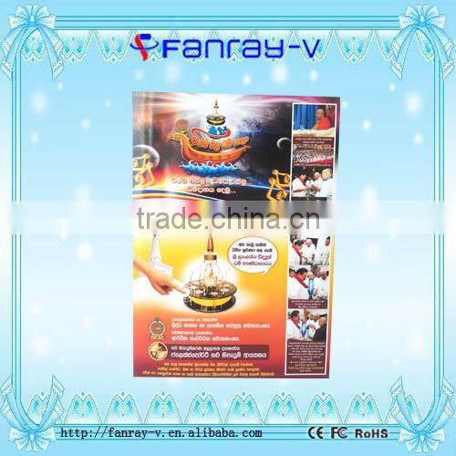 HOT! 7" lcd video screen in brochure card, video module in printed card