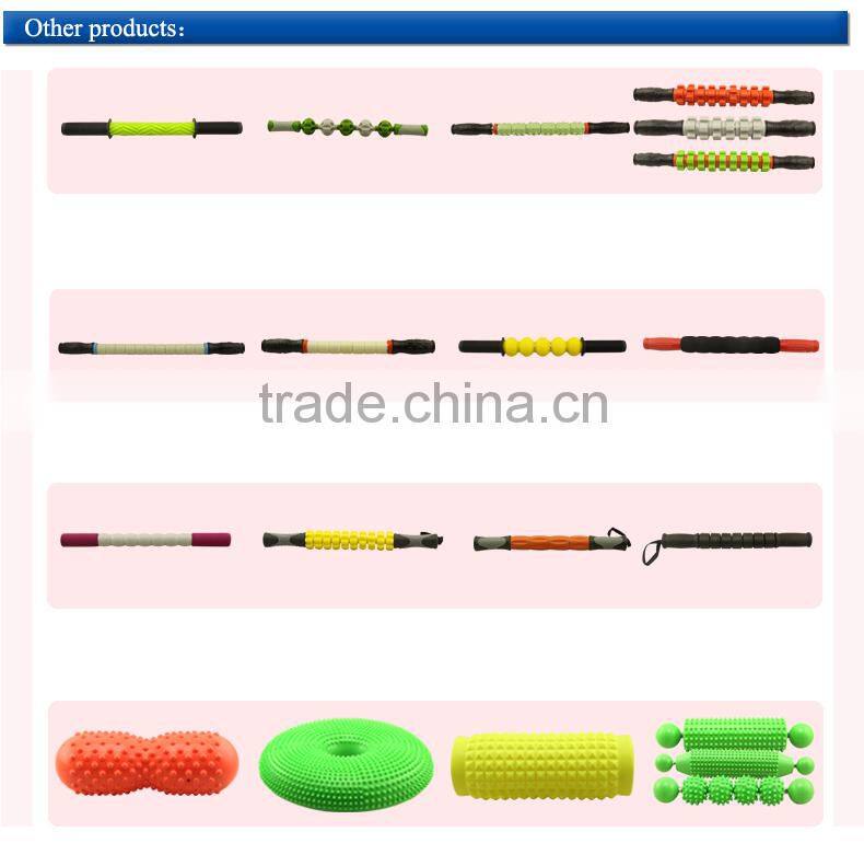 Roller Massage Stick - Rubber Foam Muscle Roller Exercise Trigger Point Acupressure Therapy Tool