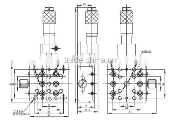 LSSP-J-13VZ-01 Drive in Center High precision Translation stage