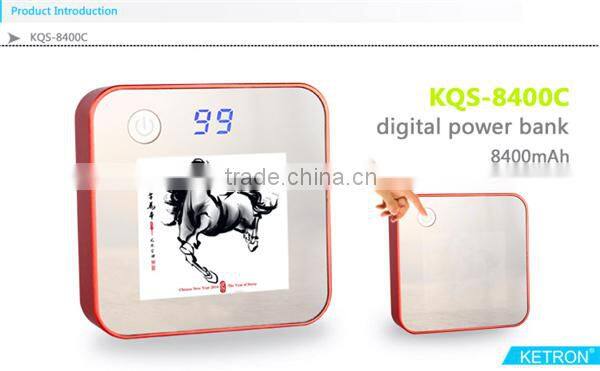 8400mAh led display gift customized gel battery