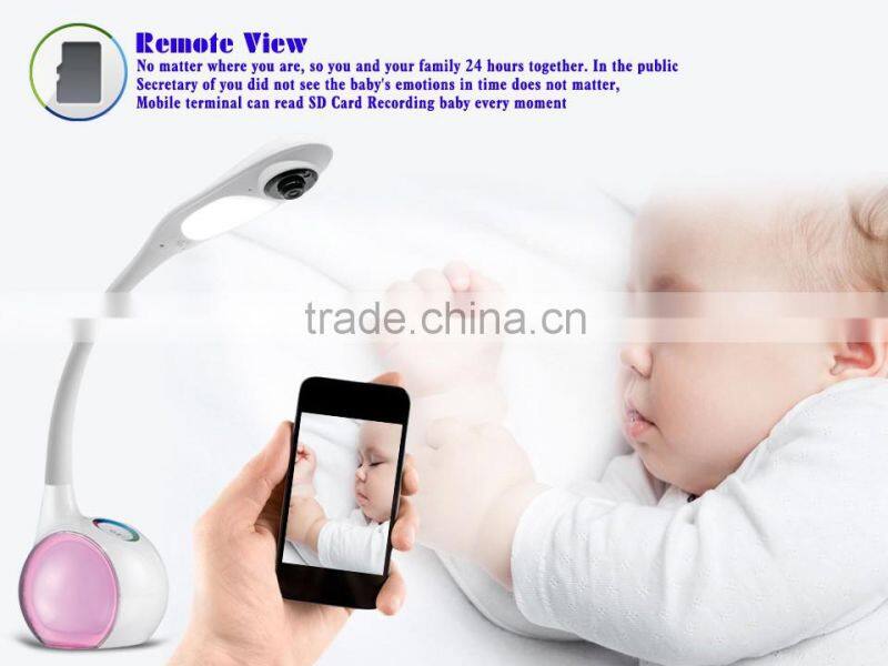 Wifi mobile phone remote control smart desk lamp for baby/kids monitor