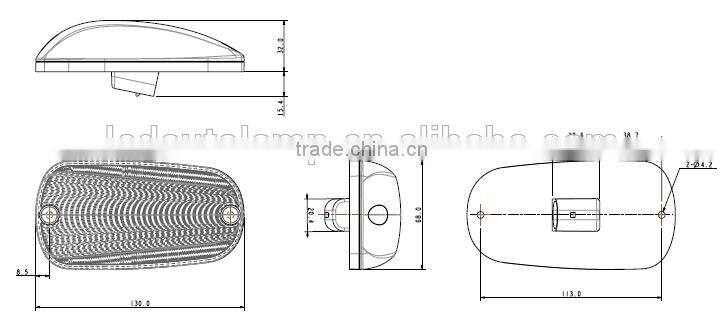 10-30V Truck Trailer LED Side Marker Indicator Lamps