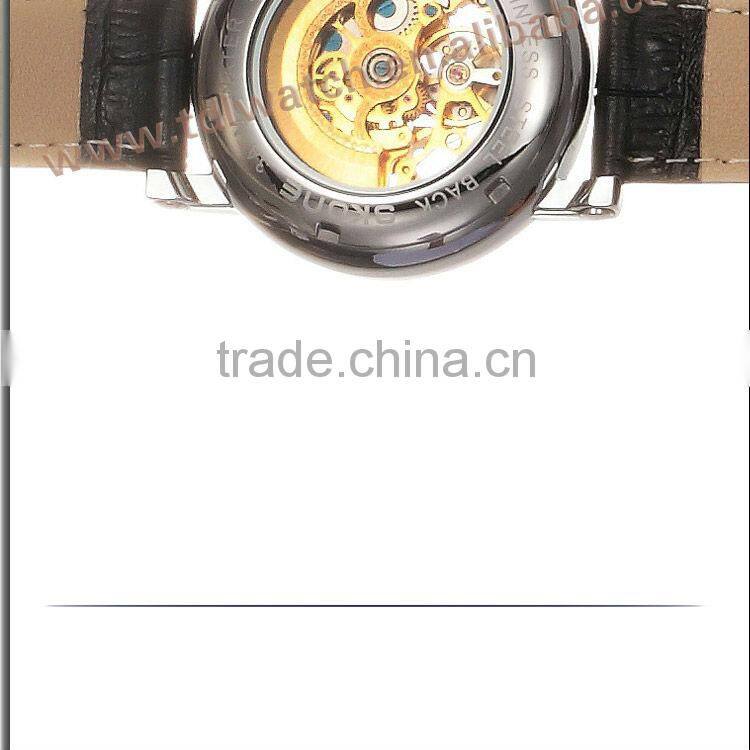 Latest Design Genuine Leather Luxury Machanical Watch