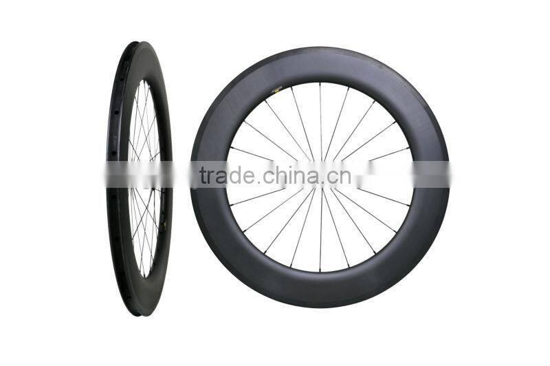100% hand build bicycle wheels 700c carbon bike wheels 700c 88mm clincher, 700C 88mm Clincher Carbon Wheelset Road Bicycle