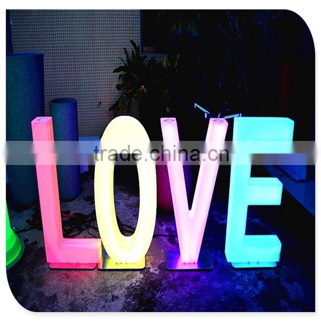 colorful front lit back lit light up small LED lighting numbers sign made in china
