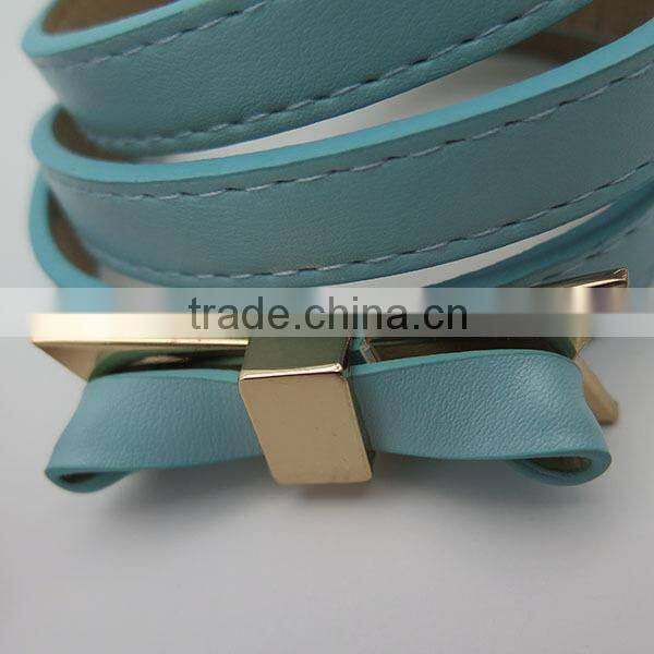 Lady's dual purposel fashion belt with bowknot for dress
