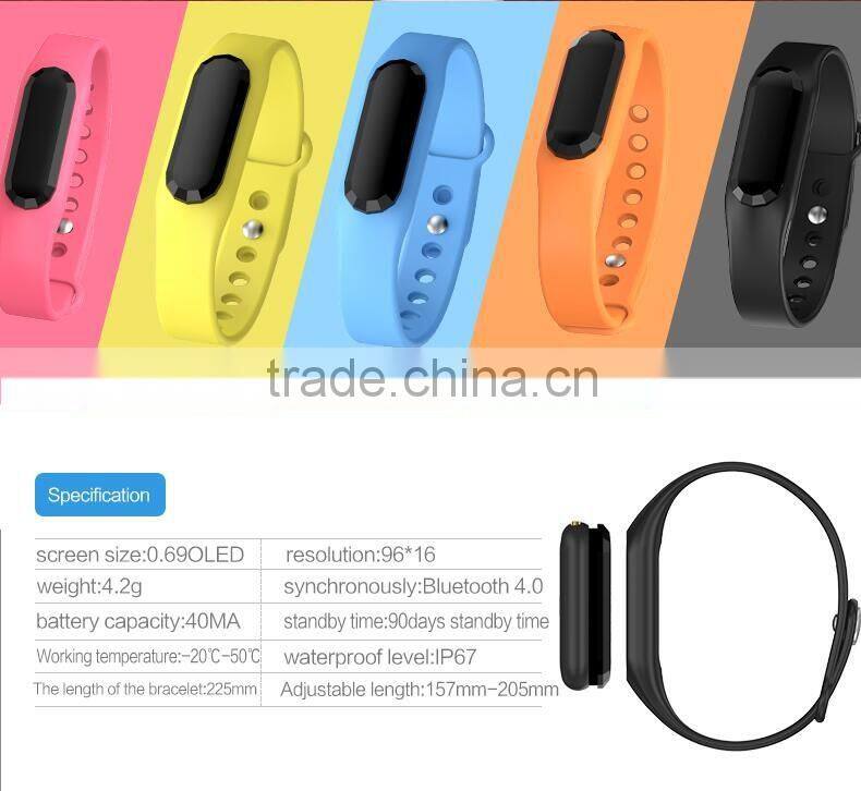 Touch Screen Smart Band Wristband Bracelet Fitness Wearable Bluetooth watch for Android 4.4