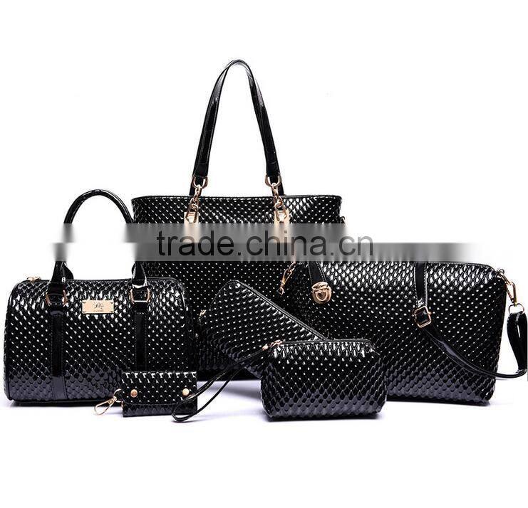 Chinese Supplier Alibaba Wholesale 6pcs In a Set Ladies Handbags At Low Price
