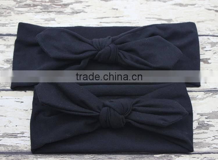 knot mother and baby plain hair cotton head band