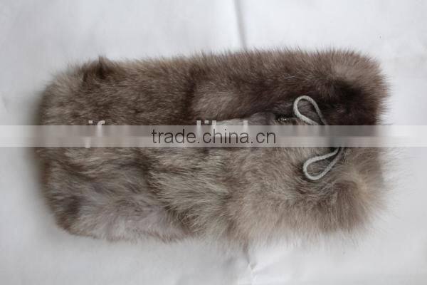 Sexy Ladies Fox Fur Leg Warmers High Knee Fur Socks Fur Boot Sleeves