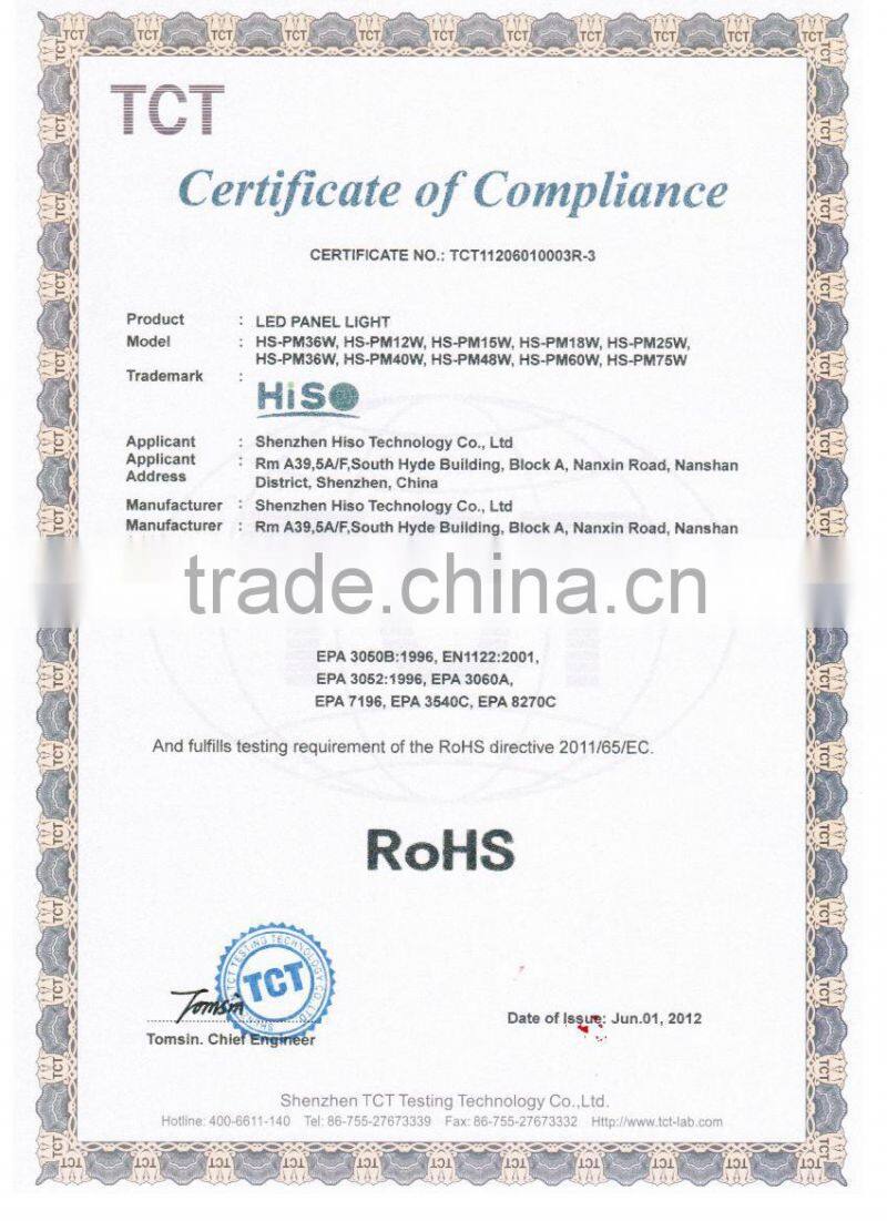 Germany ceiling standard 620x620mm 60W smd 2835 led square panel light IP44 AC85-265V